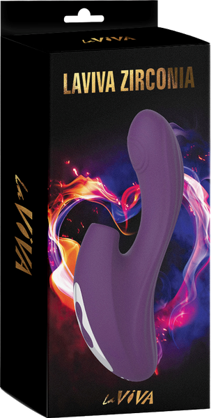 La Viva Zirconia Sucking & Knocking Rabbit Vibrator Purple - Rabbit Vibrators