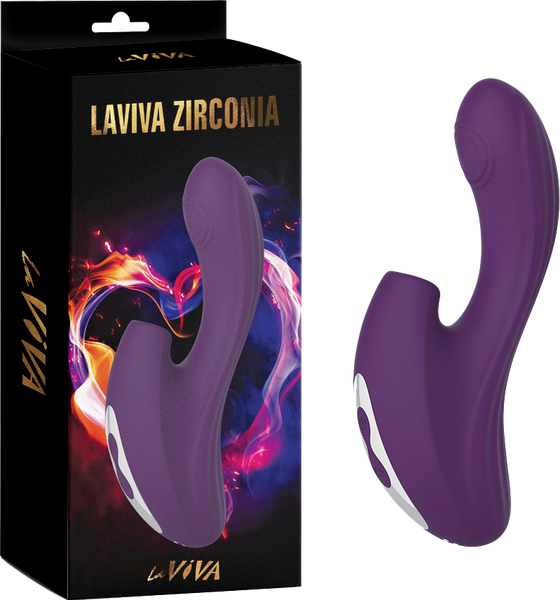 La Viva Zirconia Sucking & Knocking Rabbit Vibrator Purple - Rabbit Vibrators