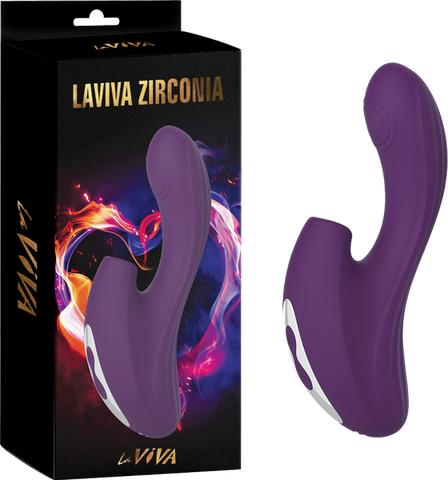 Zirconia Sucking & Knocking Rabbit Vibrator by La Viva - Rabbit Vibrators