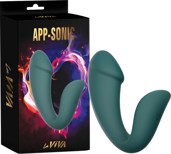 La Viva App Sonic 10 Function App Controlled G Spot Vibrator Teal - G-Spot Vibrators