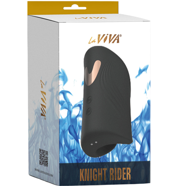 La Viva Knight Rider Vibrating & Tapping Male Masturbator Black - Masturbators and Strokers