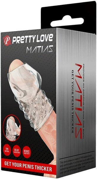 Pretty Love Matias Male Penis Sleeve Clear - Penis Sleeves and Extenders