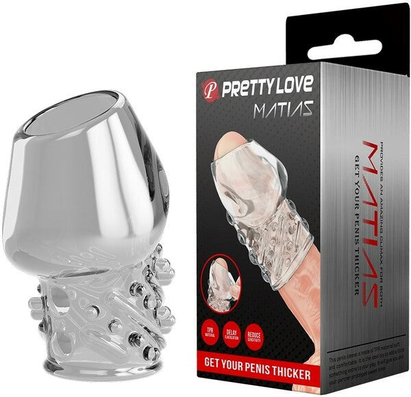 Pretty Love Matias Male Penis Sleeve Clear - Penis Sleeves and Extenders
