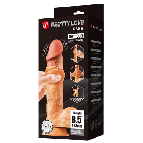 Pretty Love Sliding Skin Series Realistic Vibrating Dong - Realistic Dildos