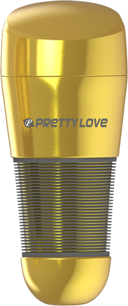 Pretty Love Kitty Vagina Automatic Male Masturbator Gold - Masturbators and Strokers