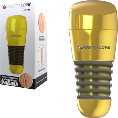 Kitty Vagina Masturbator Gold by Baile - Masturbators and Strokers