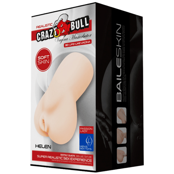 Crazy Bull Helen Vibrating Vagina Mens Masturbator Flesh - Masturbators and Strokers