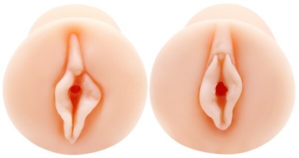 Crazy Bull Emma Double Vagina Vibrating Mens Stroker Flesh - Masturbators and Strokers