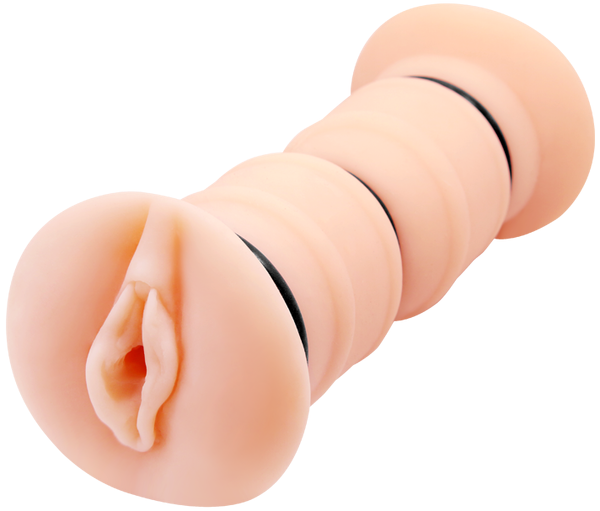 Crazy Bull Emma Double Vagina Vibrating Mens Stroker Flesh - Masturbators and Strokers