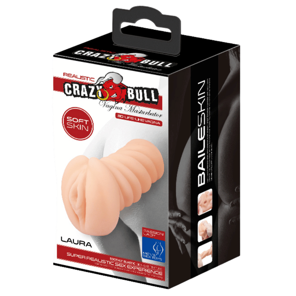 Crazy Bull Laura Realistic Vagina Male Masturbator Flesh - Masturbators and Strokers