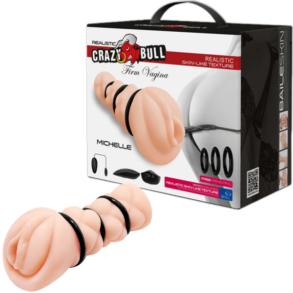 Crazy Bull Michelle Firm Vagina Vibrating Realistic Stroker Flesh - Masturbators and Strokers