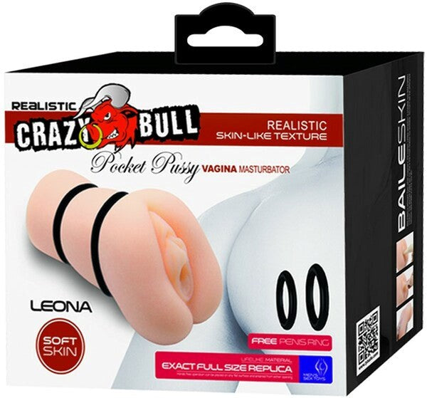 Crazy Bull Leona Pocket Pussy Mens Pleasure Stroker - Masturbators and Strokers
