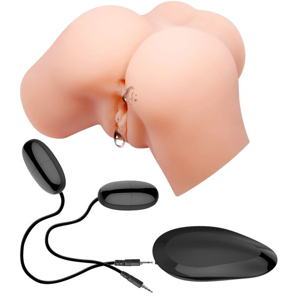 Crazy Bull Samantha Dual Vagina & Ass Vibrating Male Masturbator Flesh - Realistic Butts And Vaginas
