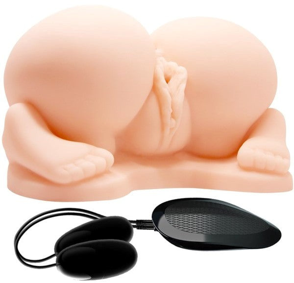 Crazy Bull All Fours Vagina & Anal Male Stimulator Flesh - Realistic Butts And Vaginas