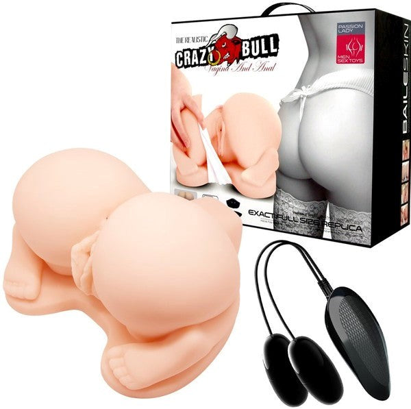 Crazy Bull All Fours Vagina & Anal Male Stimulator Flesh - Realistic Butts And Vaginas