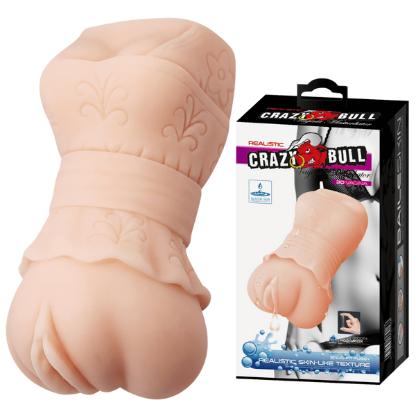Crazy Bull Water Activated 3D Vagina Realistic Palm Size Masturbator Flesh - Realistic Butts And Vaginas