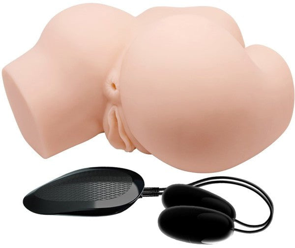 Crazy Bull Double Pleasure Realistic Vagina & Anal Stimulator Flesh - Realistic Butts And Vaginas