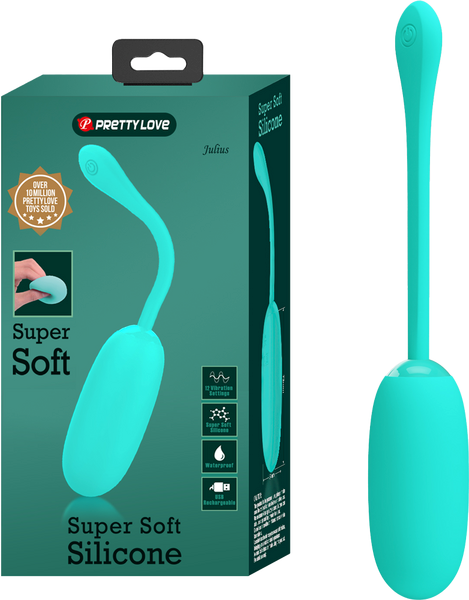 Pretty Love Julius Super Soft Silicone Love Egg Massager Seafoam - Love Eggs and Kegel Exercisers