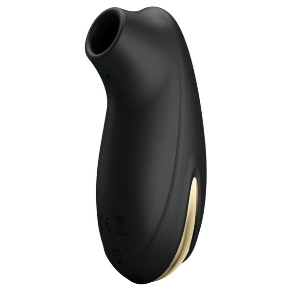 Pretty Love Otis Rechargeable Suction Based Clitoral Massager Black - Clit Ticklers and Pulsators