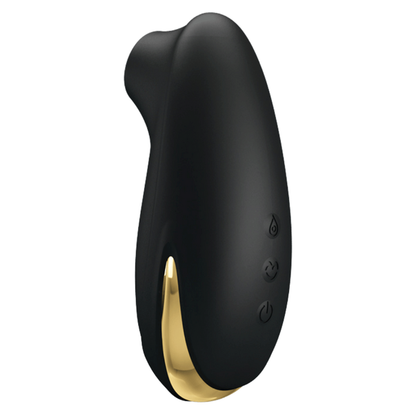 Pretty Love Otis Royal Pleasure Suction Based Clitoral Massager Black / Gold - Clit Ticklers and Pulsators