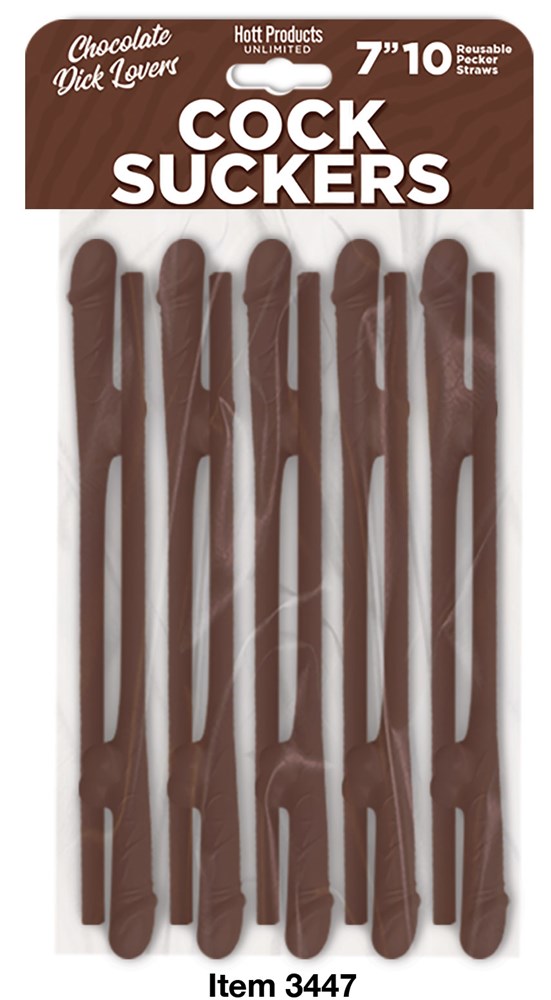 Reusable Cocksucker Penis Shape Straws by Hott Products - Party Gifts and Novelties
