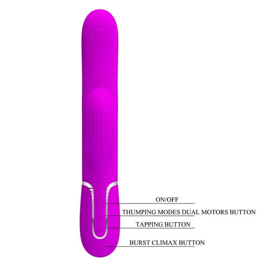 Pretty Love Perdita 3-in-1 Rabbit Vibrator by Baile - Rabbit Vibrators