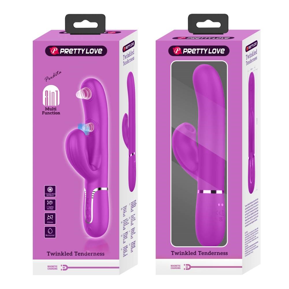Pretty Love Perdita 3 in1 Multi Function Rabbit Style Vibrator - Rabbit Vibrators
