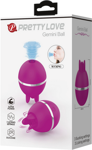 Gemini Ball Sucking and Licking Vibrator by Baile - Clit Ticklers and Pulsators