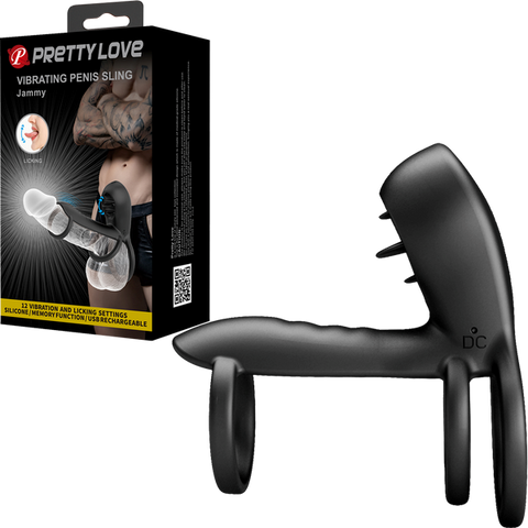 Jammy 12 Function Vibrating Penis Sling by Baile - Vibrating Cock Rings