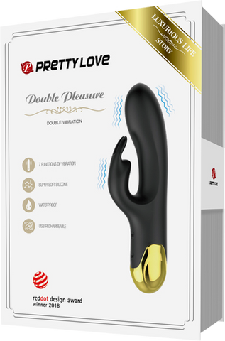 Pretty Love Double Pleasure 7 Function Rechargeable Rabbit - Rabbit Vibrators