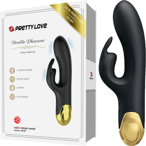 Pretty Love Double Pleasure 7 Function Rechargeable Rabbit - Rabbit Vibrators
