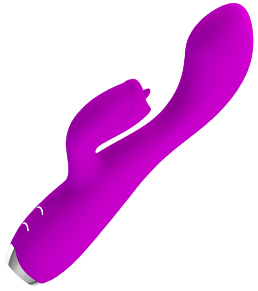 Pretty Love Rechargeable Gloria Silicone Rabbit Vibrator Purple - Rabbit Vibrators