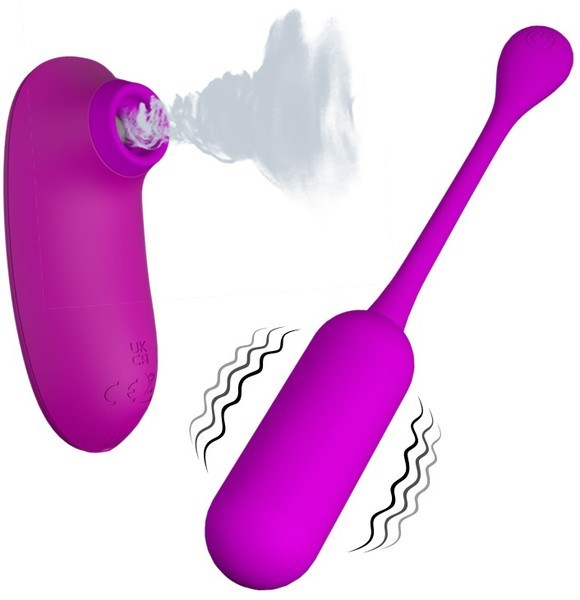 Pretty Love Curupira Multifunctional 2 In 1 Remote Control Clitoral Massager Purple - Clit Ticklers and Pulsators