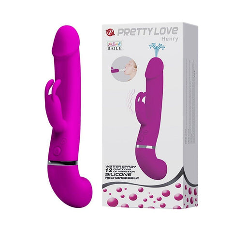Rechargeable Squirting Henry Rabbit Vibrator by Baile - Rabbit Vibrators