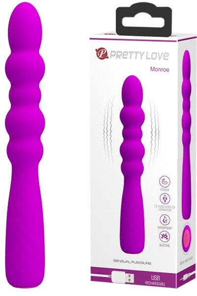 Pretty Love Monroe 12 Function Rechargeable G Spot Vibrator Purple - G-Spot Vibrators