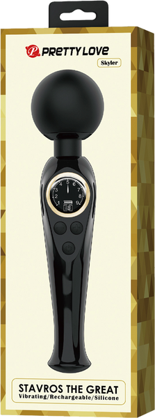 Stavros The Great Skyler Rechargeable Body Wand Massager Black - Body Wands