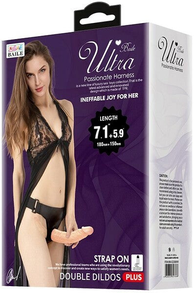 Pretty Love Ultra Passionate Double Dildo Strap On Harness - Strap On Sextoys