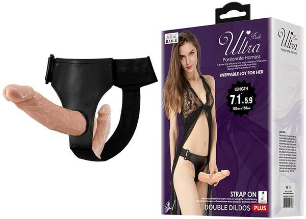 Pretty Love Ultra Passionate Double Dildo Strap On Harness - Strap On Sextoys