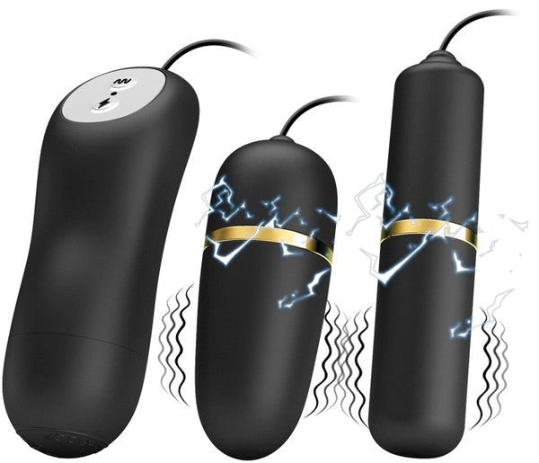 Pretty Love Double Vibro Bullets Massager Black - Bullet Vibrators