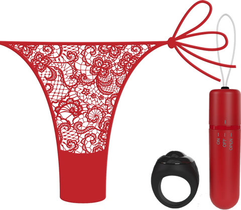 Vibrating Panty Set With Remote Ring 4T by Screaming O - Remote Control Vibrators