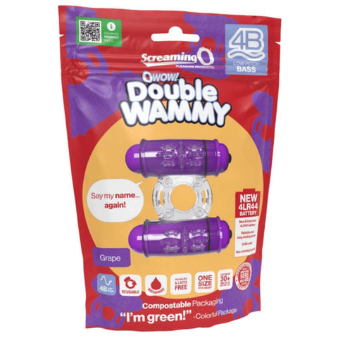 Double Wammy Vibrating Cock Ring 4b Low Pitch Bass - Vibrating Cock Rings