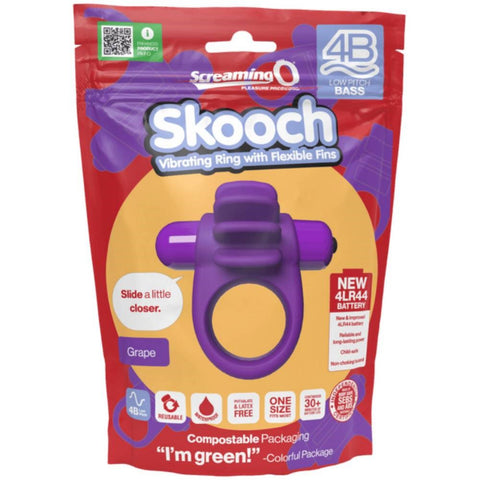 Skooch 4B Low Pitch Bass Blueberry Vibrating Cock Ring - Vibrating Cock Rings
