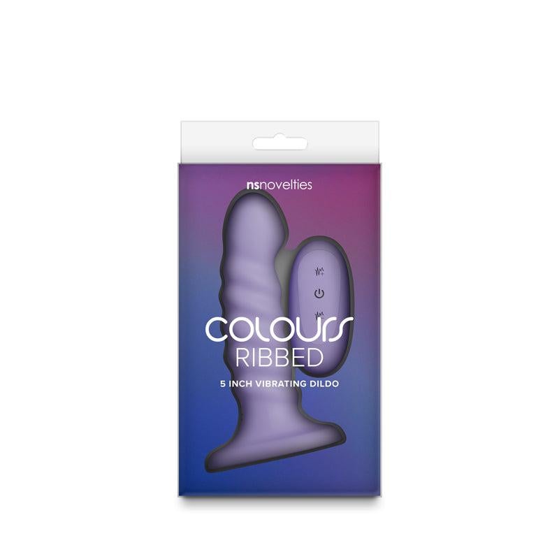 NS Novelties Colours Ribbed 5 Inch Vibrating Silicone Dildo - Vibrating Dildos