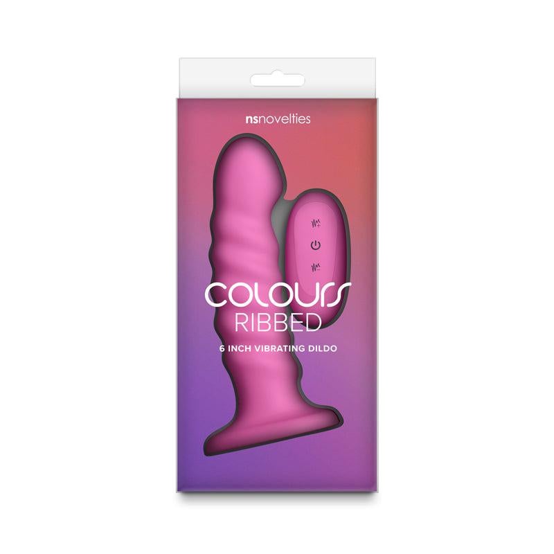 NS Novelties Colours Ribbed 6 Inch Vibrating Silicone Dildo - Vibrating Dildos