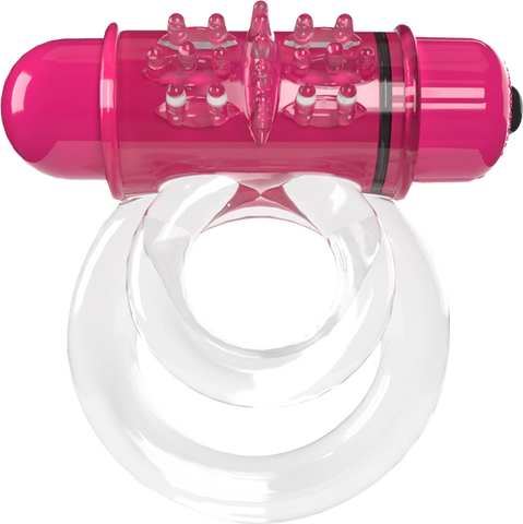 Double O 6 4T High Pitch Treble Strawberry Cock Ring - Vibrating Cock Rings