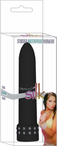 Diamond Silk Bullet Vibrator Black by Seven Creations - Bullet Vibrators