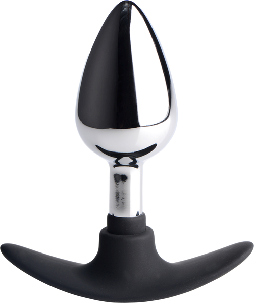 Master Series Dark Invader Metal & Silicone Anal Plug Medium