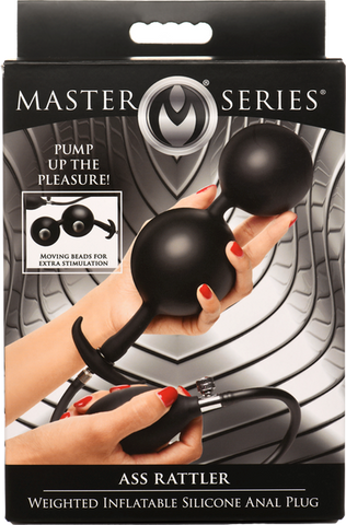 Ass Rattler Weighted Inflatable Silicone Anal Plug - Butt Plugs