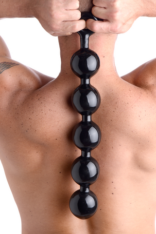 Master Series Black Baller Anal Beads by XR Brands - Anal Beads and Balls
