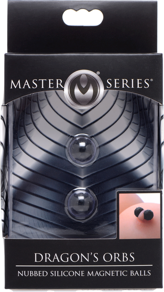 Master Series Dragons Orbs Nubbed Silicone Magnetic Nipple Ball - Nipple and Clit Clamps